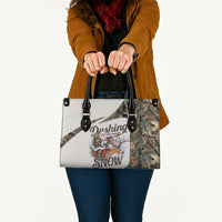 Santa Deer Hunting Christmas Leather Bag Hunting Camouflage Patterns - Wonder Print Shop