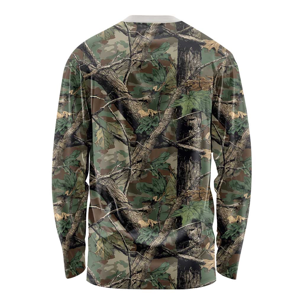 Santa Deer Hunting Christmas Long Sleeve Shirt Hunting Camouflage Patterns - Wonder Print Shop