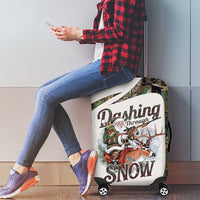 Santa Deer Hunting Christmas Luggage Cover Hunting Camouflage Patterns - Wonder Print Shop