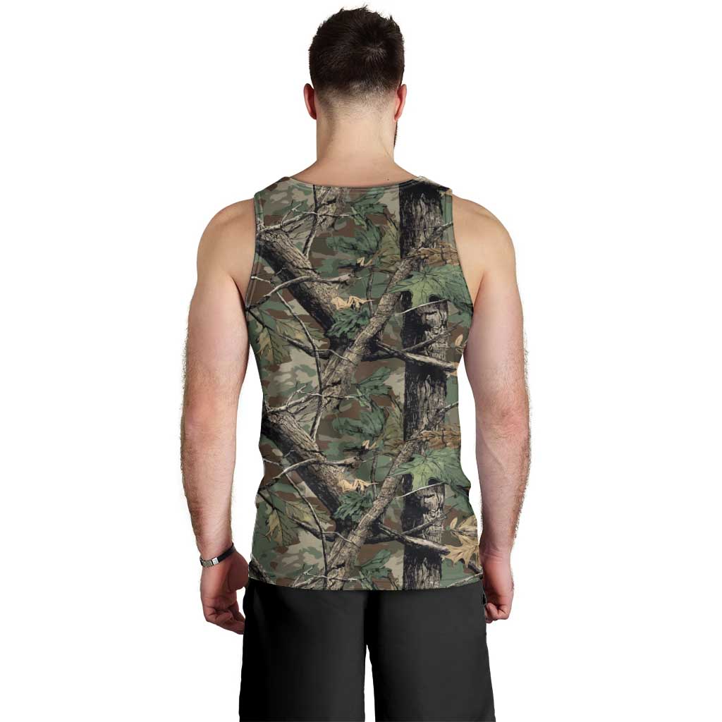Santa Deer Hunting Christmas Men Tank Top Hunting Camouflage Patterns - Wonder Print Shop