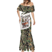 Santa Deer Hunting Christmas Mermaid Dress Hunting Camouflage Patterns - Wonder Print Shop