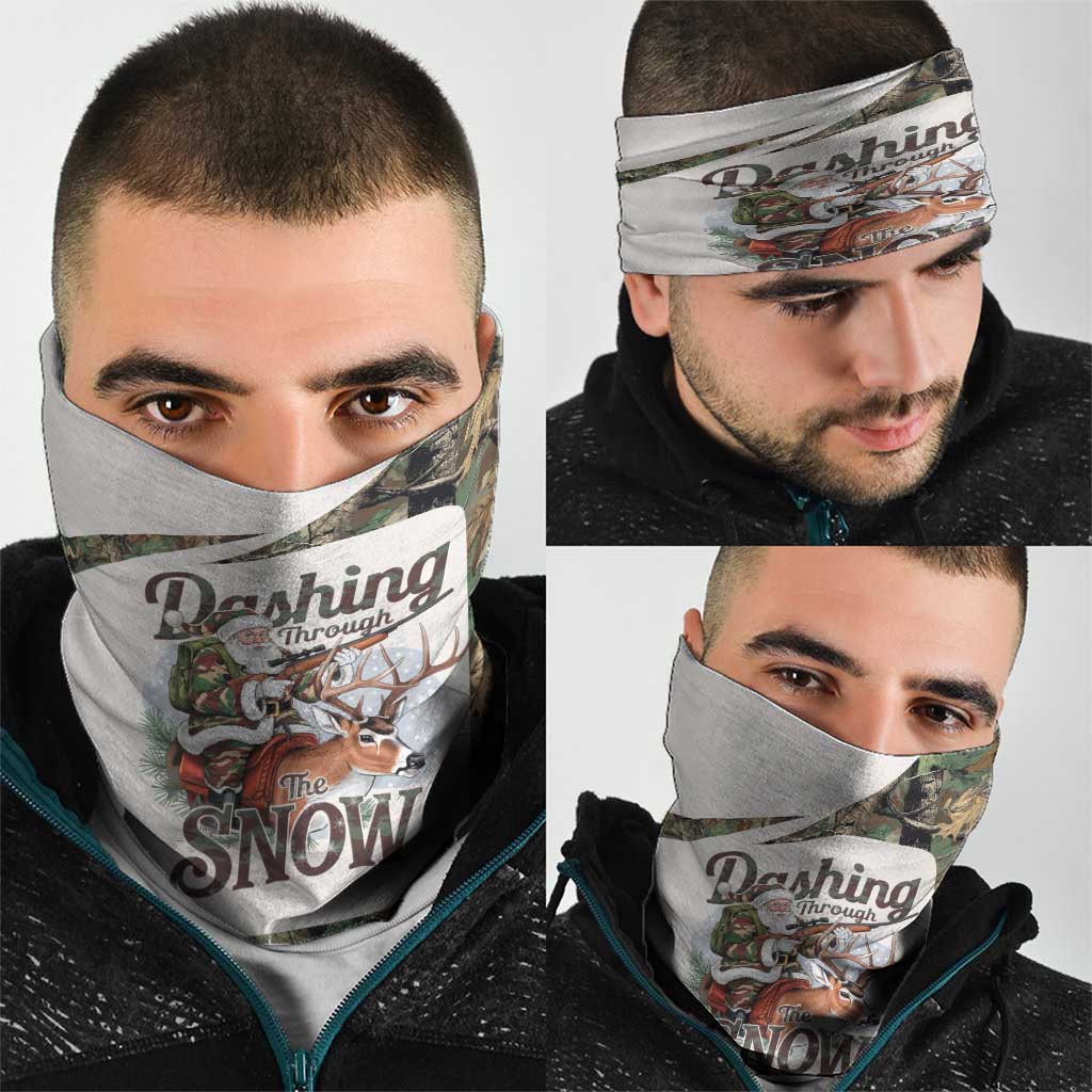 Santa Deer Hunting Christmas Neck Gaiter Hunting Camouflage Patterns - Wonder Print Shop