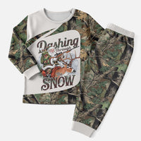 Santa Deer Hunting Christmas Pajama Set Hunting Camouflage Patterns - Wonder Print Shop