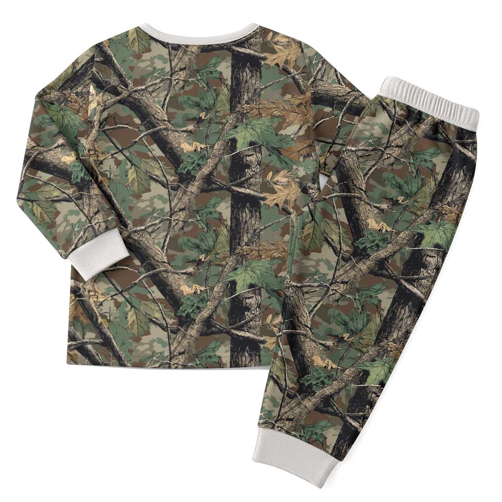 Santa Deer Hunting Christmas Pajama Set Hunting Camouflage Patterns - Wonder Print Shop