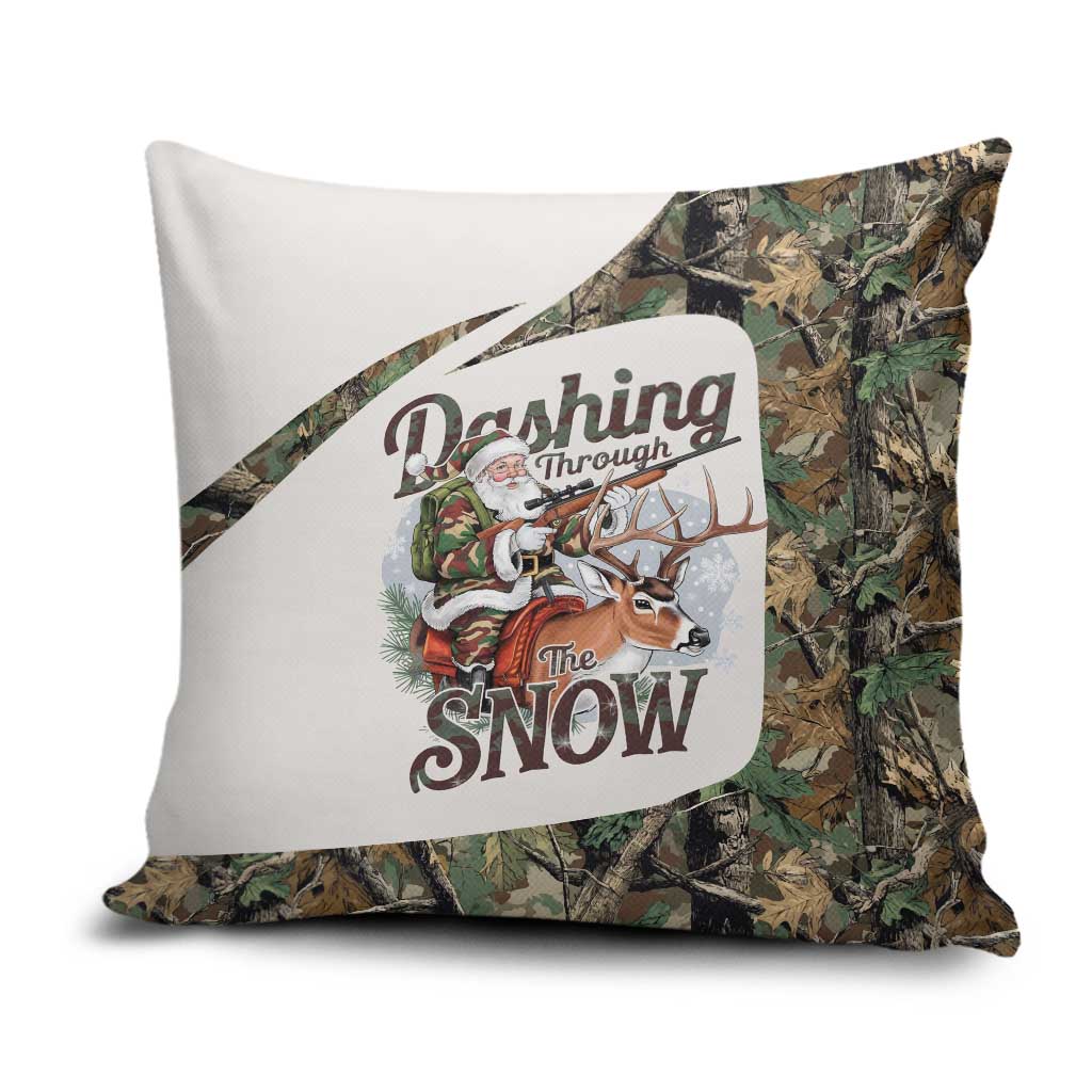 Santa Deer Hunting Christmas Pillow Cover Hunting Camouflage Patterns - Wonder Print Shop