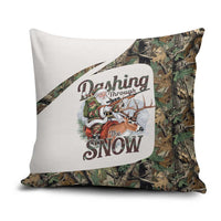 Santa Deer Hunting Christmas Pillow Cover Hunting Camouflage Patterns - Wonder Print Shop