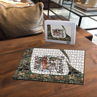 Santa Deer Hunting Christmas Puzzle Hunting Camouflage Patterns - Wonder Print Shop