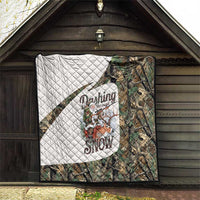 Santa Deer Hunting Christmas Quilt Hunting Camouflage Patterns - Wonder Print Shop