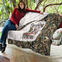 Santa Deer Hunting Christmas Quilt Hunting Camouflage Patterns - Wonder Print Shop