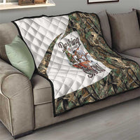 Santa Deer Hunting Christmas Quilt Hunting Camouflage Patterns - Wonder Print Shop
