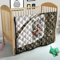 Santa Deer Hunting Christmas Quilt Hunting Camouflage Patterns - Wonder Print Shop