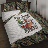 Santa Deer Hunting Christmas Quilt Bed Set Hunting Camouflage Patterns - Wonder Print Shop