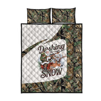Santa Deer Hunting Christmas Quilt Bed Set Hunting Camouflage Patterns - Wonder Print Shop
