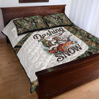 Santa Deer Hunting Christmas Quilt Bed Set Hunting Camouflage Patterns - Wonder Print Shop