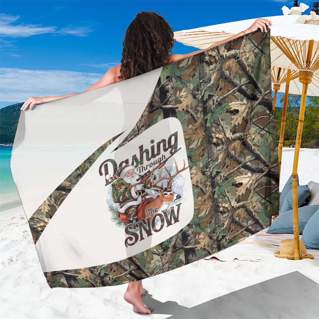 Santa Deer Hunting Christmas Sarong Hunting Camouflage Patterns - Wonder Print Shop