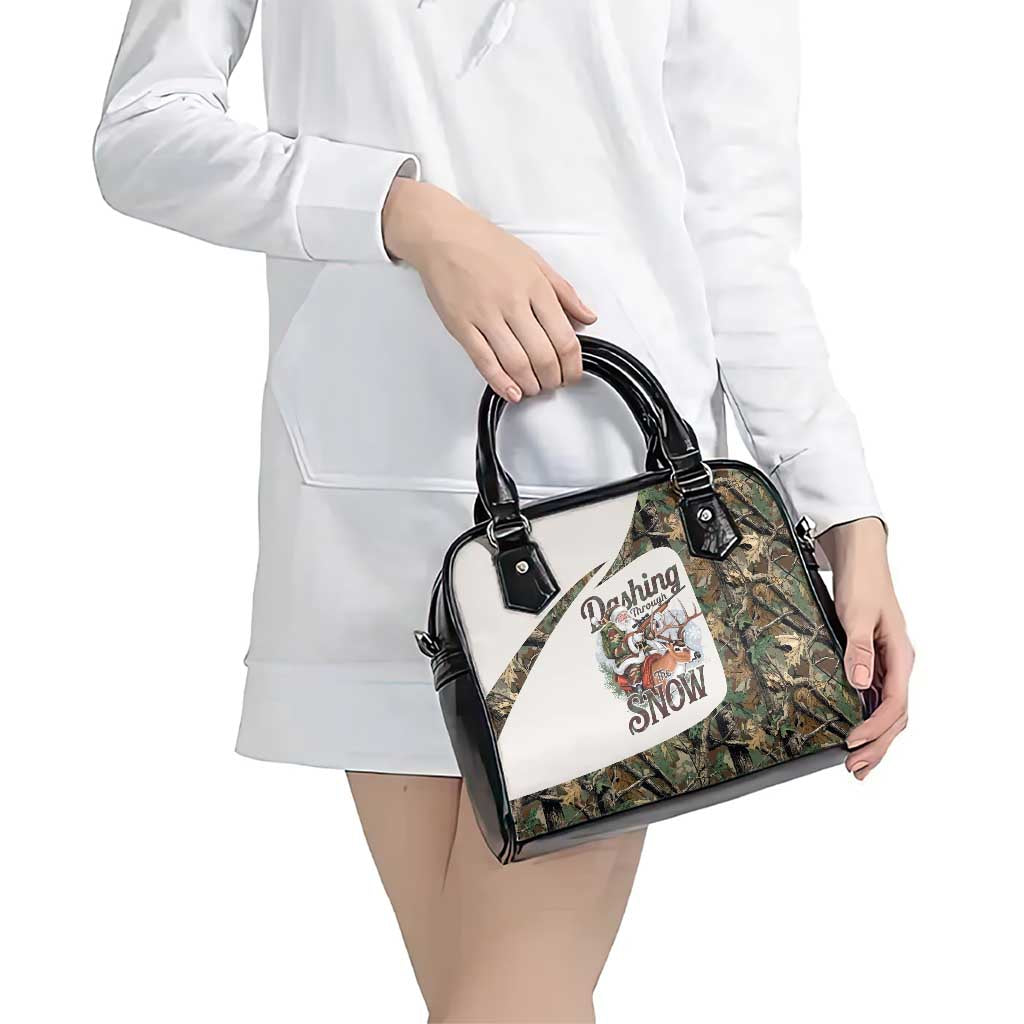 Santa Deer Hunting Christmas Shoulder Handbag Hunting Camouflage Patterns - Wonder Print Shop