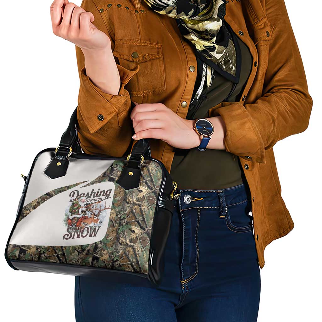 Santa Deer Hunting Christmas Shoulder Handbag Hunting Camouflage Patterns - Wonder Print Shop