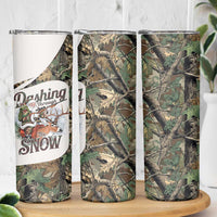 Santa Deer Hunting Christmas Skinny Tumbler Hunting Camouflage Patterns - Wonder Print Shop