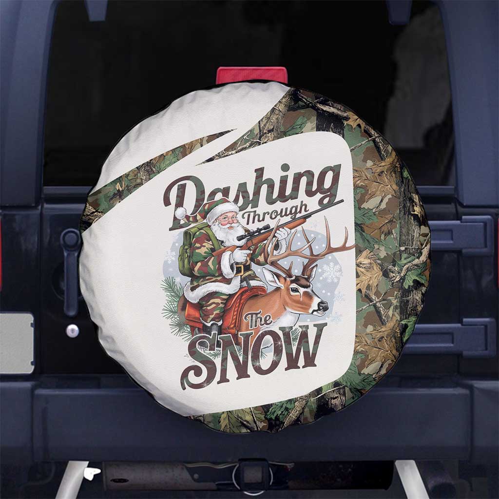 Santa Deer Hunting Christmas Spare Tire Cover Hunting Camouflage Patterns - Wonder Print Shop