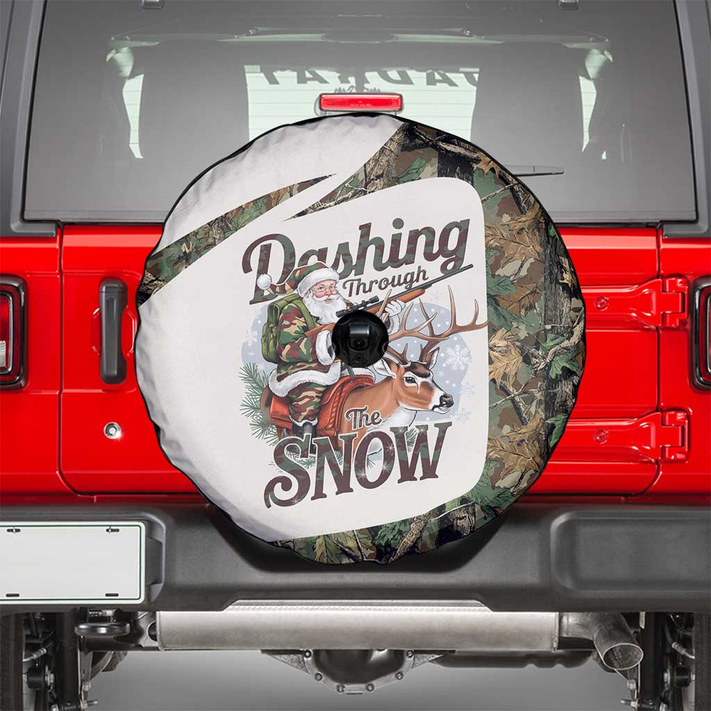 Santa Deer Hunting Christmas Spare Tire Cover Hunting Camouflage Patterns - Wonder Print Shop