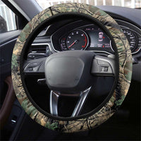 Santa Deer Hunting Christmas Steering Wheel Cover Hunting Camouflage Patterns - Wonder Print Shop