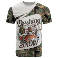 Santa Deer Hunting Christmas T Shirt Hunting Camouflage Patterns - Wonder Print Shop