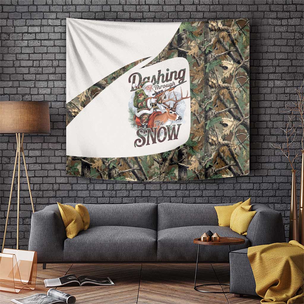 Santa Deer Hunting Christmas Tapestry Hunting Camouflage Patterns - Wonder Print Shop