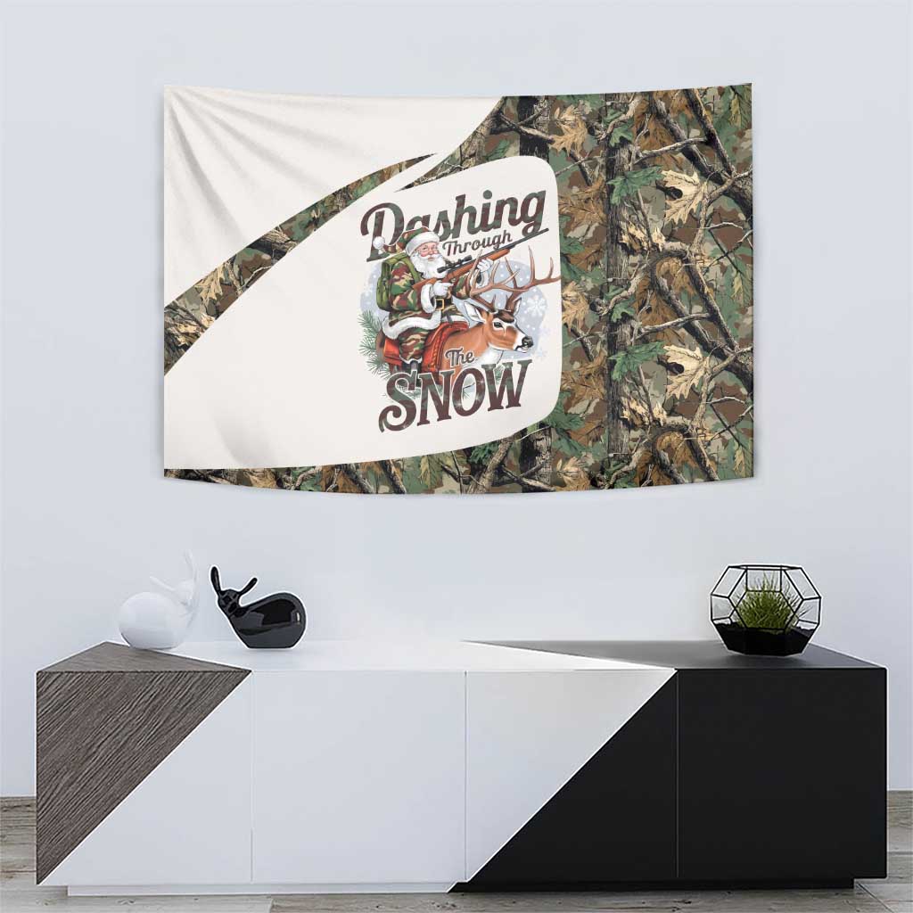 Santa Deer Hunting Christmas Tapestry Hunting Camouflage Patterns - Wonder Print Shop