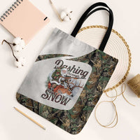 Santa Deer Hunting Christmas Tote Bag Hunting Camouflage Patterns - Wonder Print Shop