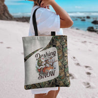 Santa Deer Hunting Christmas Tote Bag Hunting Camouflage Patterns - Wonder Print Shop