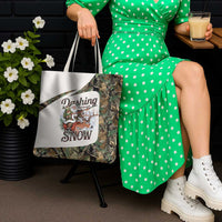 Santa Deer Hunting Christmas Tote Bag Hunting Camouflage Patterns - Wonder Print Shop