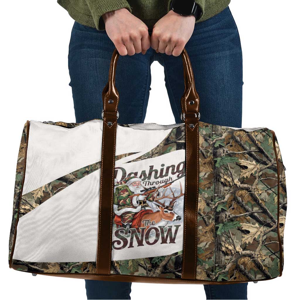 Santa Deer Hunting Christmas Travel Bag Hunting Camouflage Patterns - Wonder Print Shop