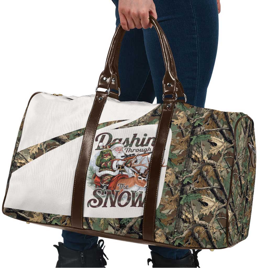 Santa Deer Hunting Christmas Travel Bag Hunting Camouflage Patterns - Wonder Print Shop