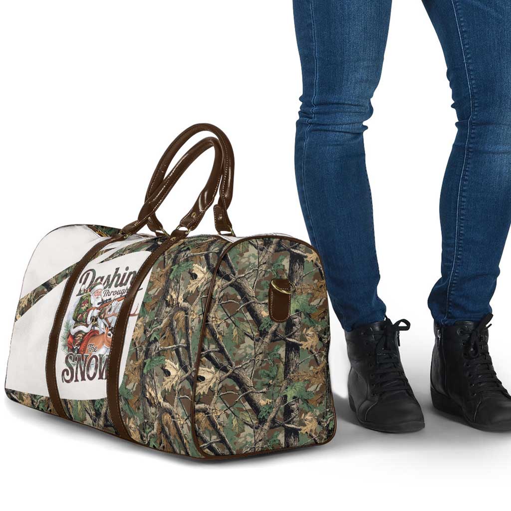 Santa Deer Hunting Christmas Travel Bag Hunting Camouflage Patterns - Wonder Print Shop