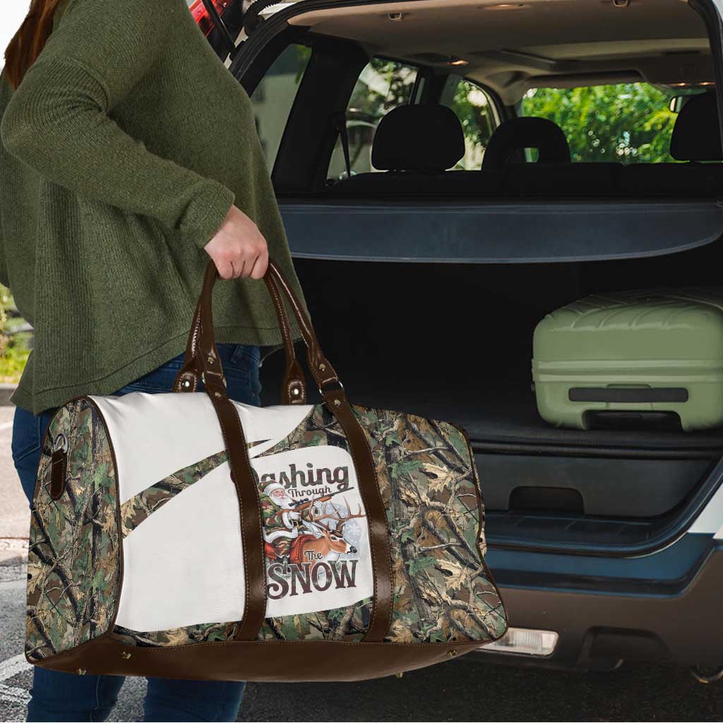 Santa Deer Hunting Christmas Travel Bag Hunting Camouflage Patterns - Wonder Print Shop