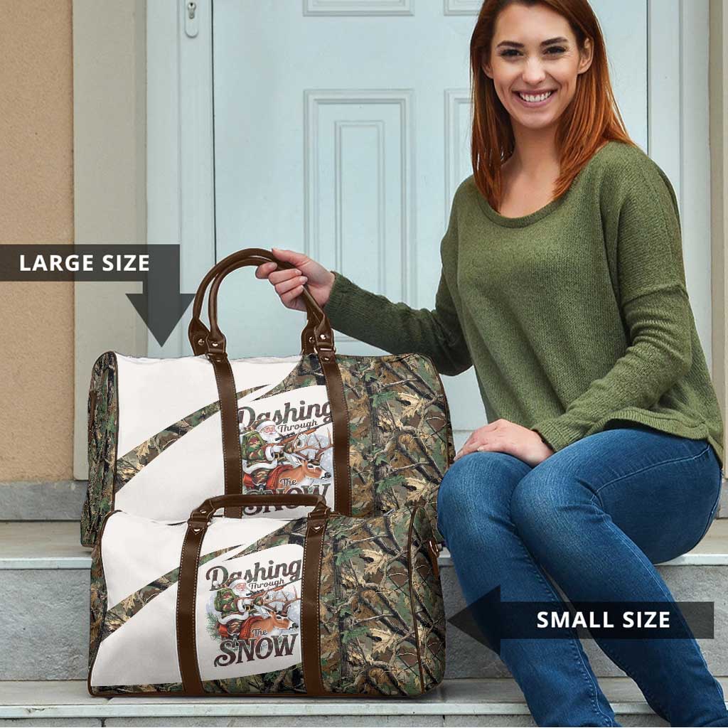 Santa Deer Hunting Christmas Travel Bag Hunting Camouflage Patterns - Wonder Print Shop