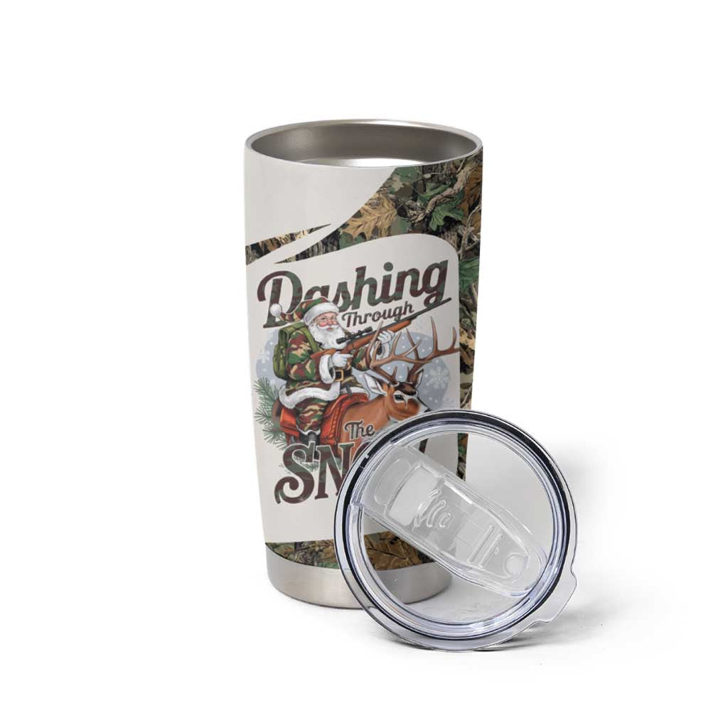 Santa Deer Hunting Christmas Tumbler Cup Hunting Camouflage Patterns - Wonder Print Shop