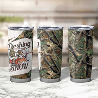 Santa Deer Hunting Christmas Tumbler Cup Hunting Camouflage Patterns - Wonder Print Shop