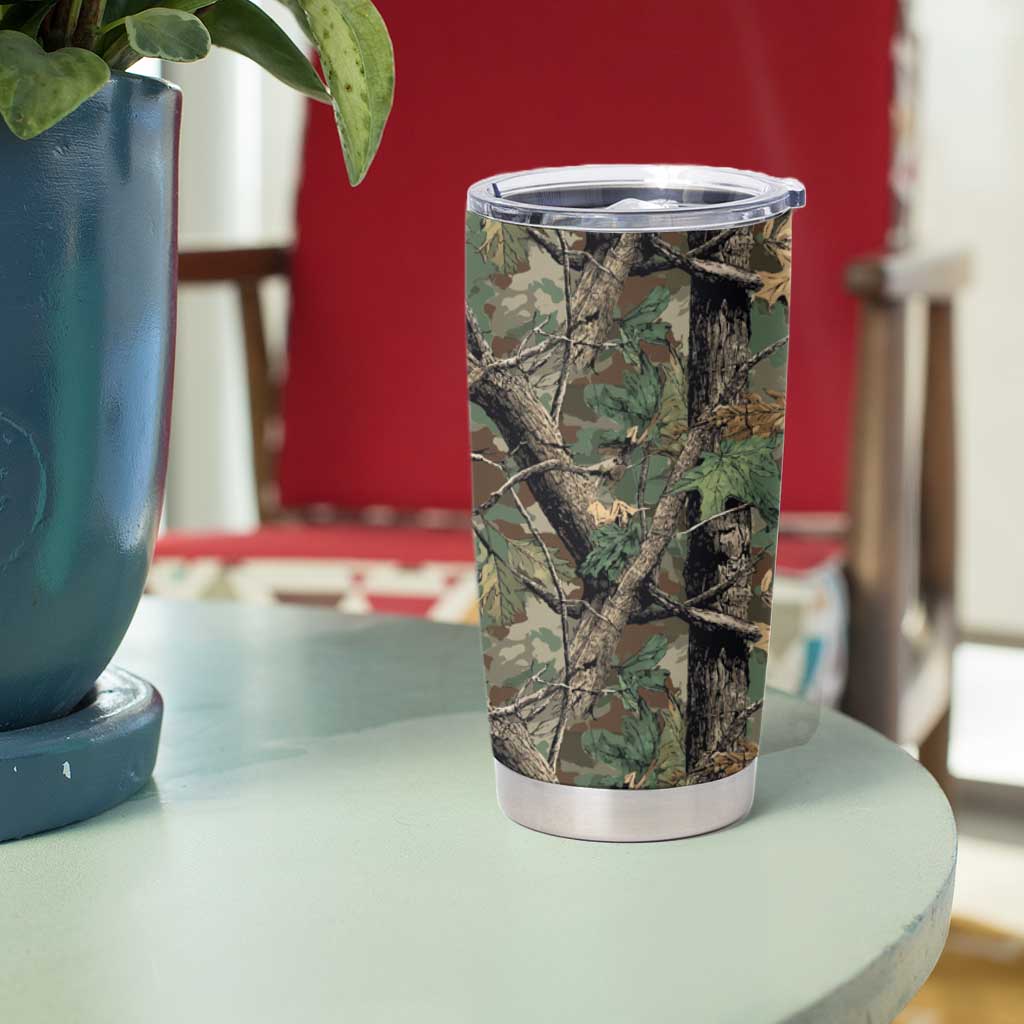 Santa Deer Hunting Christmas Tumbler Cup Hunting Camouflage Patterns - Wonder Print Shop