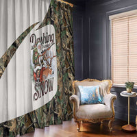 Santa Deer Hunting Christmas Window Curtain Hunting Camouflage Patterns - Wonder Print Shop
