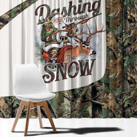 Santa Deer Hunting Christmas Window Curtain Hunting Camouflage Patterns - Wonder Print Shop