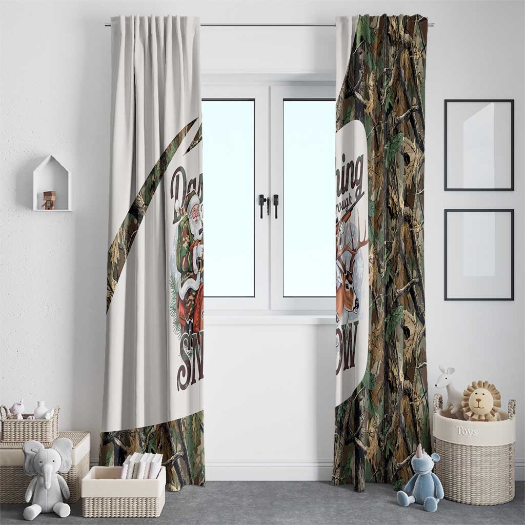 Santa Deer Hunting Christmas Window Curtain Hunting Camouflage Patterns - Wonder Print Shop
