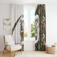 Santa Deer Hunting Christmas Window Curtain Hunting Camouflage Patterns - Wonder Print Shop