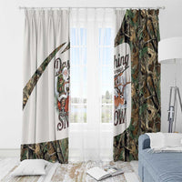 Santa Deer Hunting Christmas Window Curtain Hunting Camouflage Patterns - Wonder Print Shop