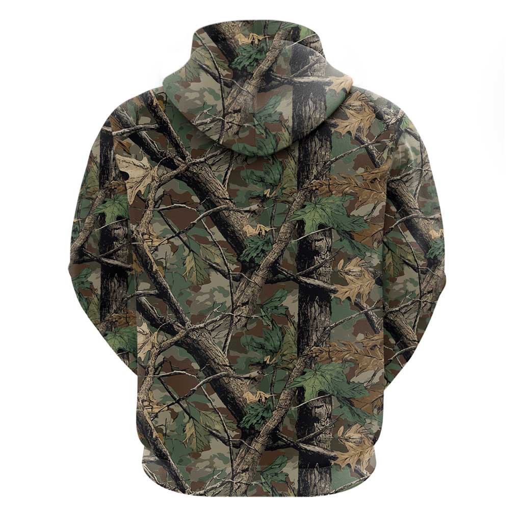 Santa Deer Hunting Christmas Zip Hoodie Hunting Camouflage Patterns - Wonder Print Shop