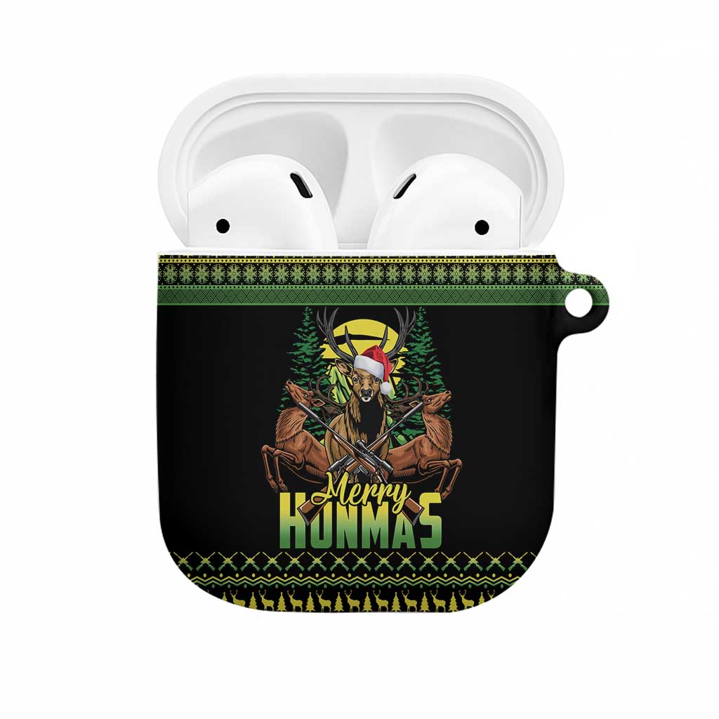 Merry Hunmas AirPods Case Hunter Deer Santa Hat - Wonder Print Shop