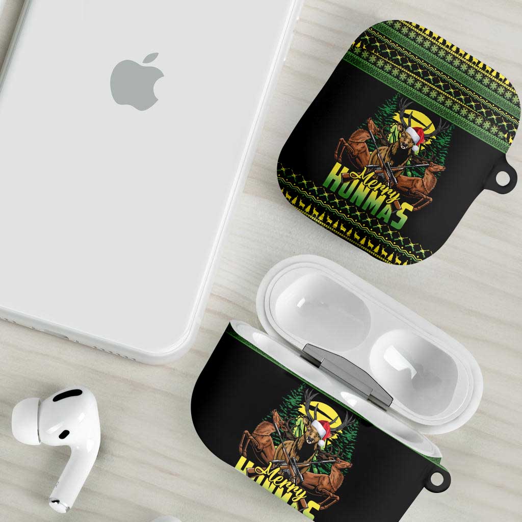 Merry Hunmas AirPods Case Hunter Deer Santa Hat - Wonder Print Shop
