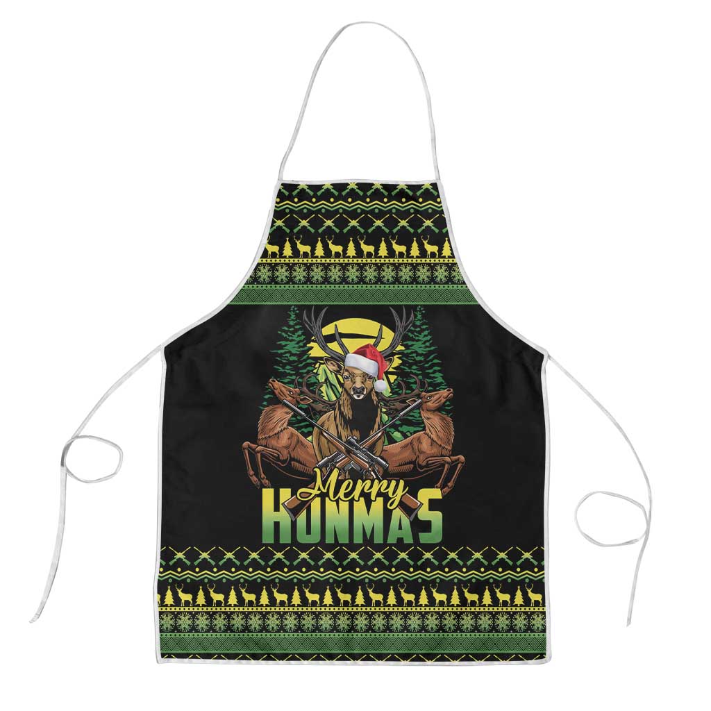 Merry Hunmas Apron Hunter Deer Santa Hat - Wonder Print Shop