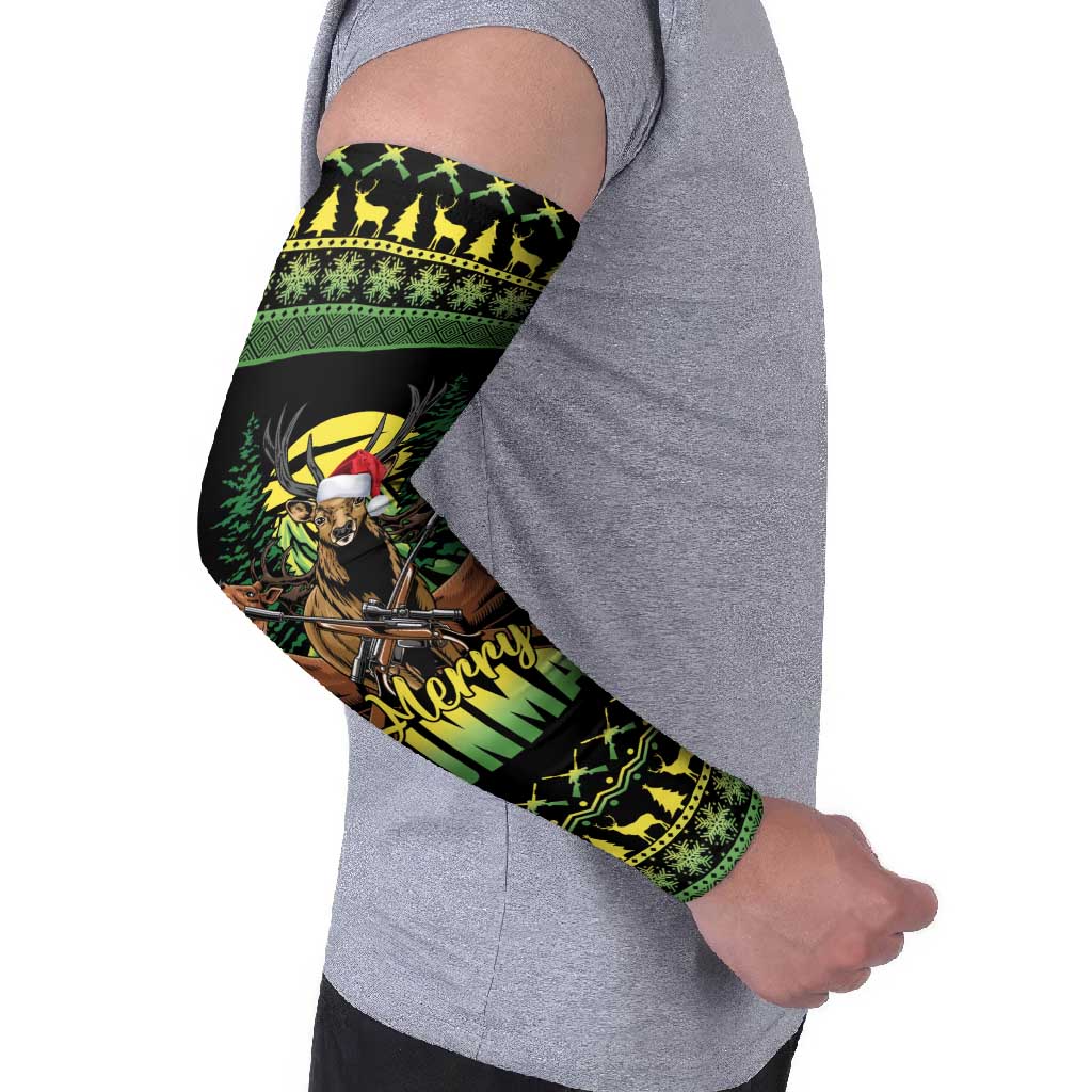 Merry Hunmas Arm Sleeves Hunter Deer Santa Hat - Wonder Print Shop