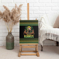 Merry Hunmas Canvas Wall Art Hunter Deer Santa Hat - Wonder Print Shop